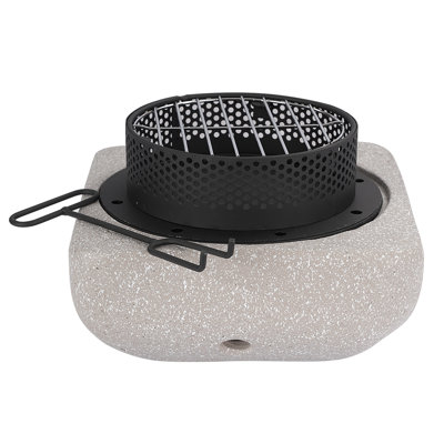 Tabletop Fire Pit Safer Buring Outdoor Mini Small Firepit for Decor Home Patio-Round 11.81"