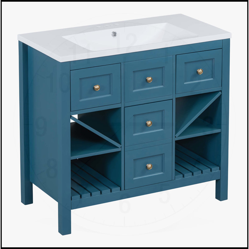 Meuble-lavabo 36 po avec lavabo en résine