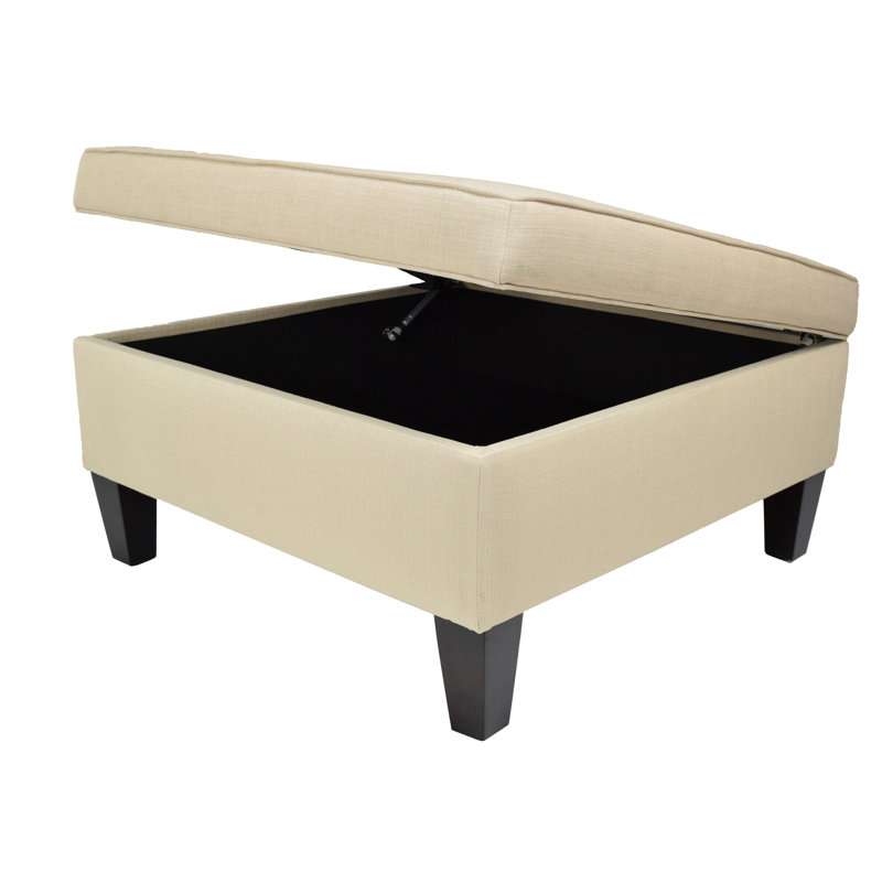 Kwong Upholstered Ottoman, Beige