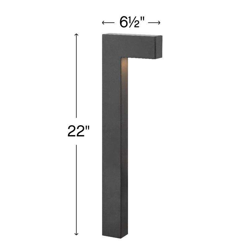 Atlantis Low Voltage Pathway Light, Satin Black