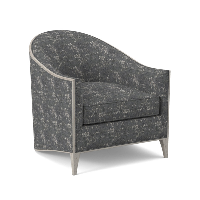 Atelier Barrel Chair, Bisque, Margaret Ebony Polyester Blend