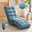 Chaise longue rembourrée de luxe avec vibration pour la détente, fauteuil inclinable moderne en tissu à dossier fixe pour le salon / la chambre à coucher