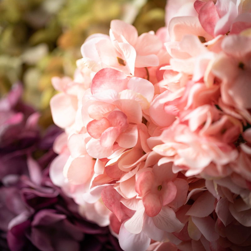 Ensemble de 3 buissons d'hortensias artificiels 19 po