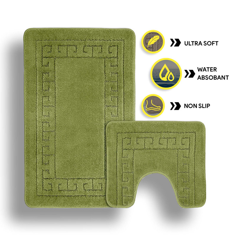 Polypropylene Plastic Non-Slip Bath Mat, Lime