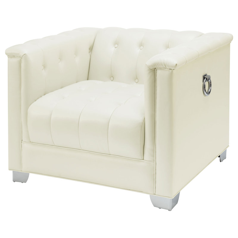 Agnuni Faux Leather Chesterfield Chair