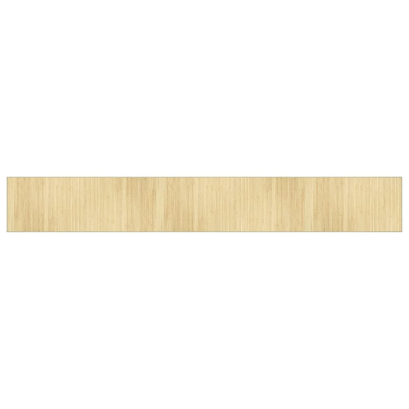 vidaXL Rug Light Natural Bamboo, PP(polypropylene), Runner 27.6 x 196.9 in
