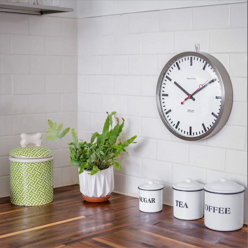 Metal Wall Clock, Sky Blue
