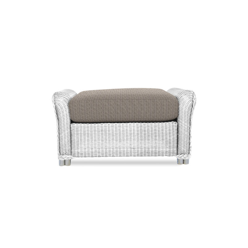 Reflections Outdoor Ottoman, Charlotte Sparrow, White
