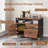 71" Computer Desk Executive Desk With Rolling File Cabinet-614570597