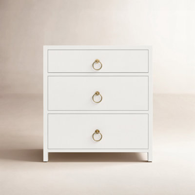 Elin 3-Drawer Acacia Nightstand