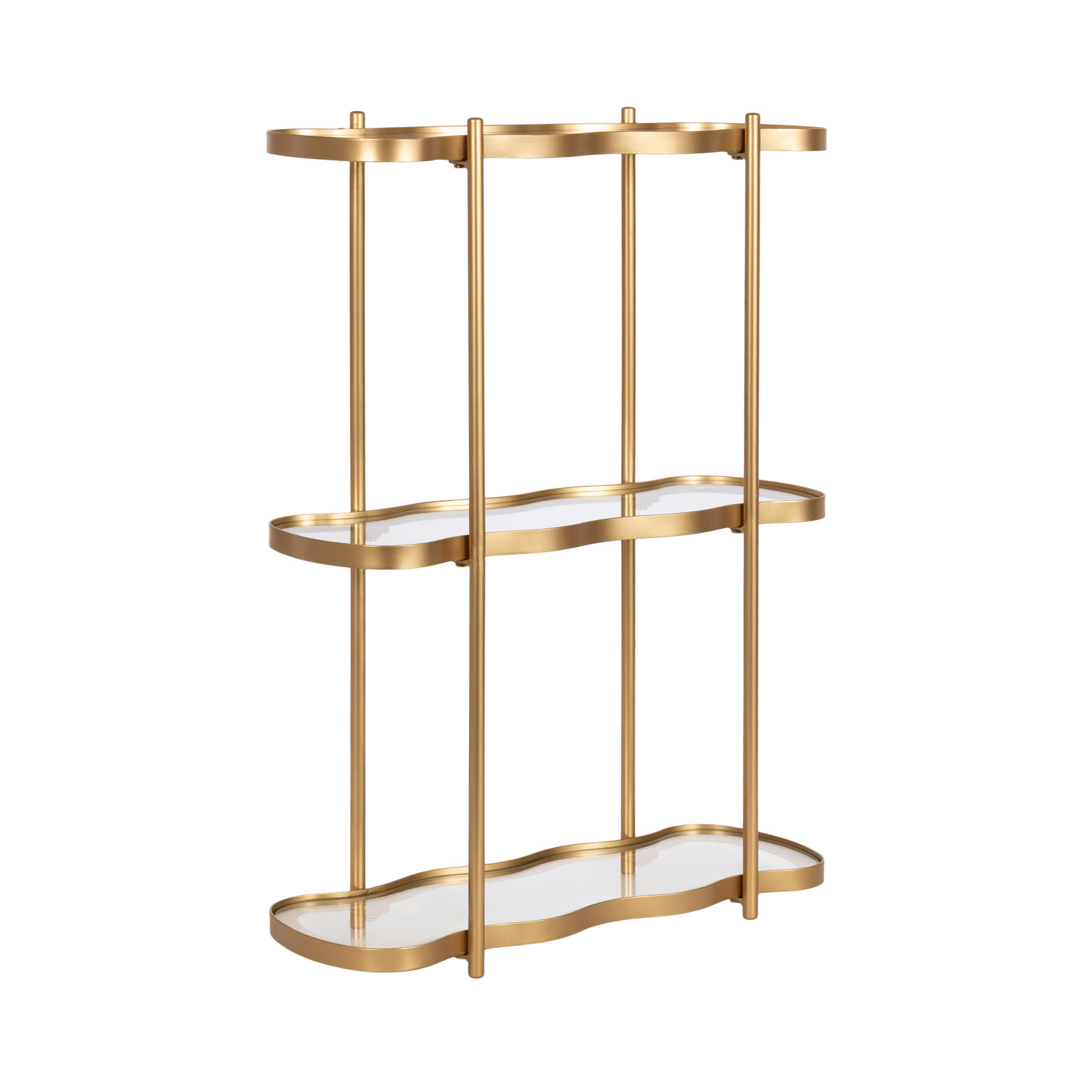 Curventi Decorative Three-Tier Wavy Wall Shelf