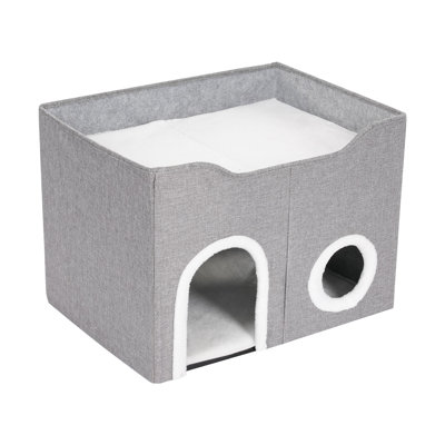 Maison de chat pliable, lit de chat d'intérieur, condo de chat moderne et mignon
