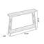 Console rectangulaire en bois manufacturé brun massif-1838734908