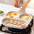 3 Holes Egg Pan Aluminium Omelette Skillet Nonstick Pancake Maker