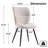 Chenille Fabric Upholstered Dining Chairs Metal Leg Side Chairs with Full Back for Kitchen Dining Room-2062736379