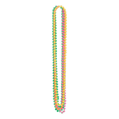 Perles de fête néon - 7 mm x 33 po - paquet de 12