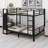 Metal Bunk Bed For Teens With Storage Shelves ,Drawers And Pegboard-1919693255