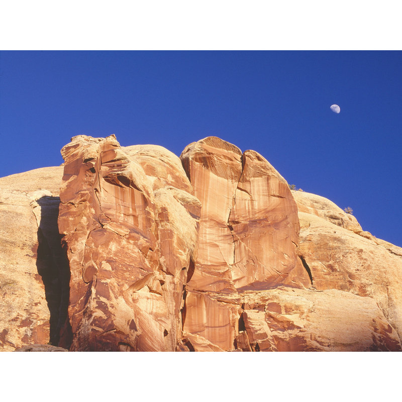 «Moonset Over Canyonlands, Utah» par Bruce Heinemann - photographie, Toile avec cadre noir, 24" H x 32" W