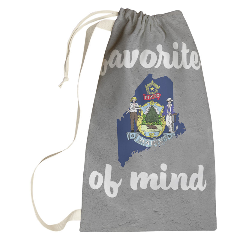 Fabric Laundry Bag with Handles, Large (76.5" H x 29.5" W x 1.5" D), Maine