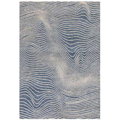 Clemones Swirl Blue Area Rug