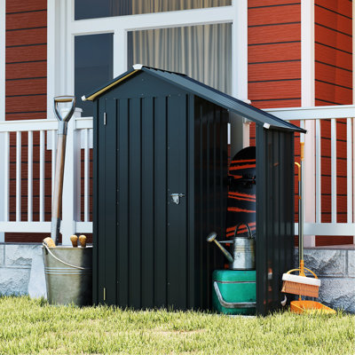 Armoire de rangement 2 en 1 en fer galvanisé, imperméable pour de multiples environnements, espace de rangement adapté pour le jardin et l'intérieur, assemblage transparent, système de verrouillage, brun, cadre en métal de 60 lb avec fonctionnalité, idéal pour l'extérieur