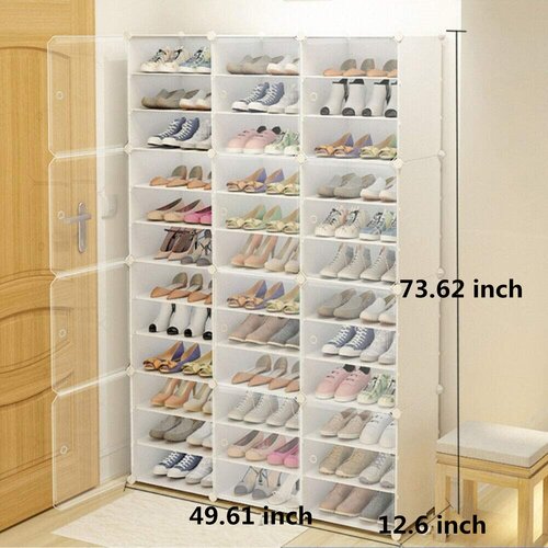 Rebrilliant 72 Pair Stackable Shoe Storage Cabinet & Reviews | Wayfair