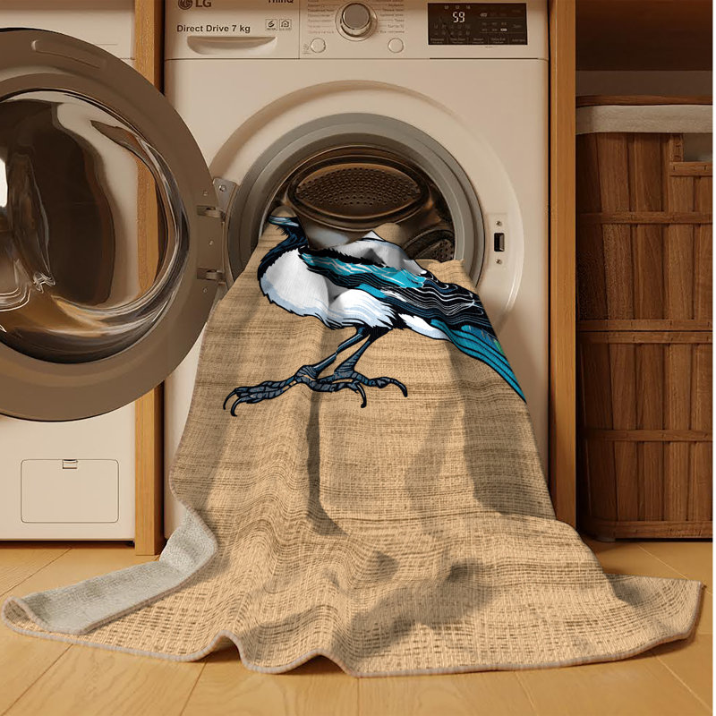  Tapis lavable Eurasian Magpie Birds, Carré 8 pi