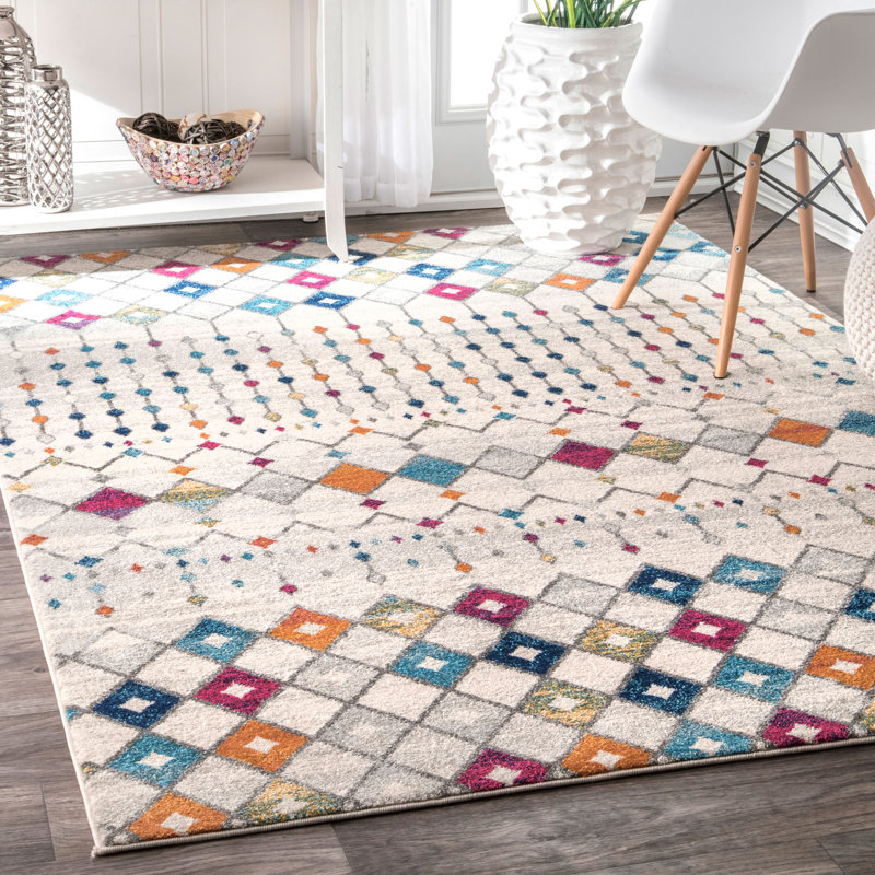 Oudkerk Geometric Area Rug, Rectangle 122 x 183cm
