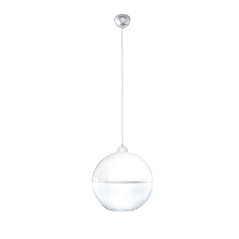 Gino 1 - Light Silver Sphere Pendant, Grey