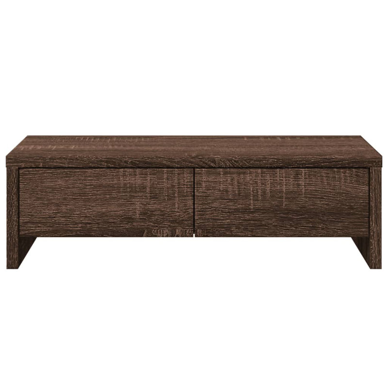 Barra Monitor Stand, 15cm H x 50cm W x 27cm D, Brown Oak