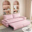 Canapé-lit convertible 3-en-1 rose 73,2 po