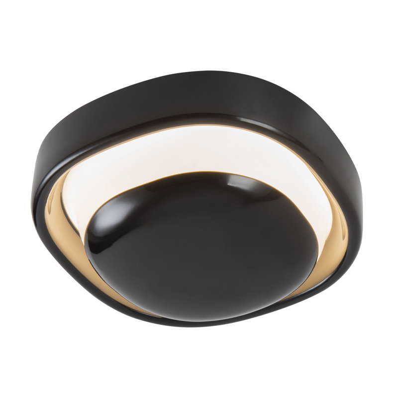 Pebble 8-in Silver dimmable LED Wall Sconce, Matte Black