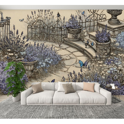 Papier peint adhésif mural en parchemin vieilli de style français Peel and Stick