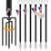9 FT Lamp String Light & light string poles 6 Pcs  with Lead wire,Ground nail, Remote control and solar panel-Love for Outdoor/Indoor Decor(6 Pack)