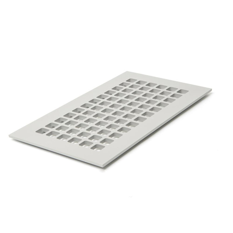 Grille de plancher Reggio, 6 po x 12 po, Blanc