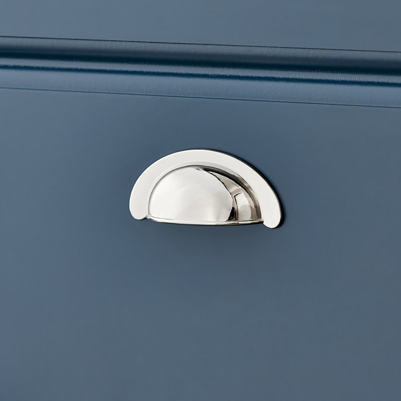 Petite armoire à chaussures bleue avec 2 tiroirs, Bleu, 32.5"H x 21"W x9.4"D