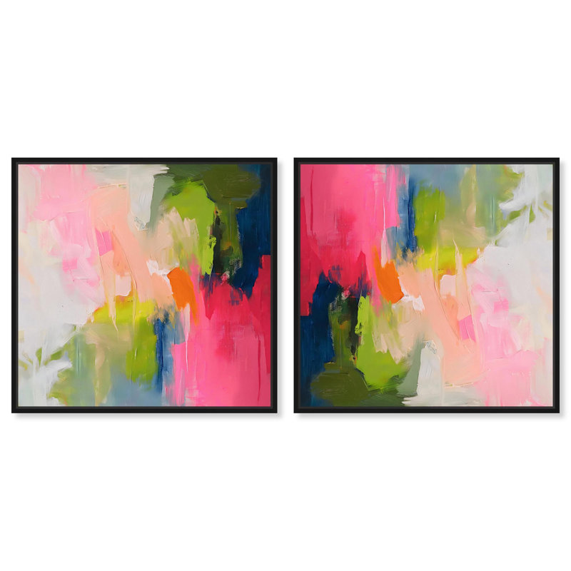 Dopamine dynamique, ensemble d'art sur toile par Art Remedy, H 13 po x l 13 po, Cadre noir