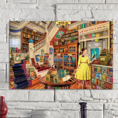«Wish When a Bookshop I», impression sur toile tendue