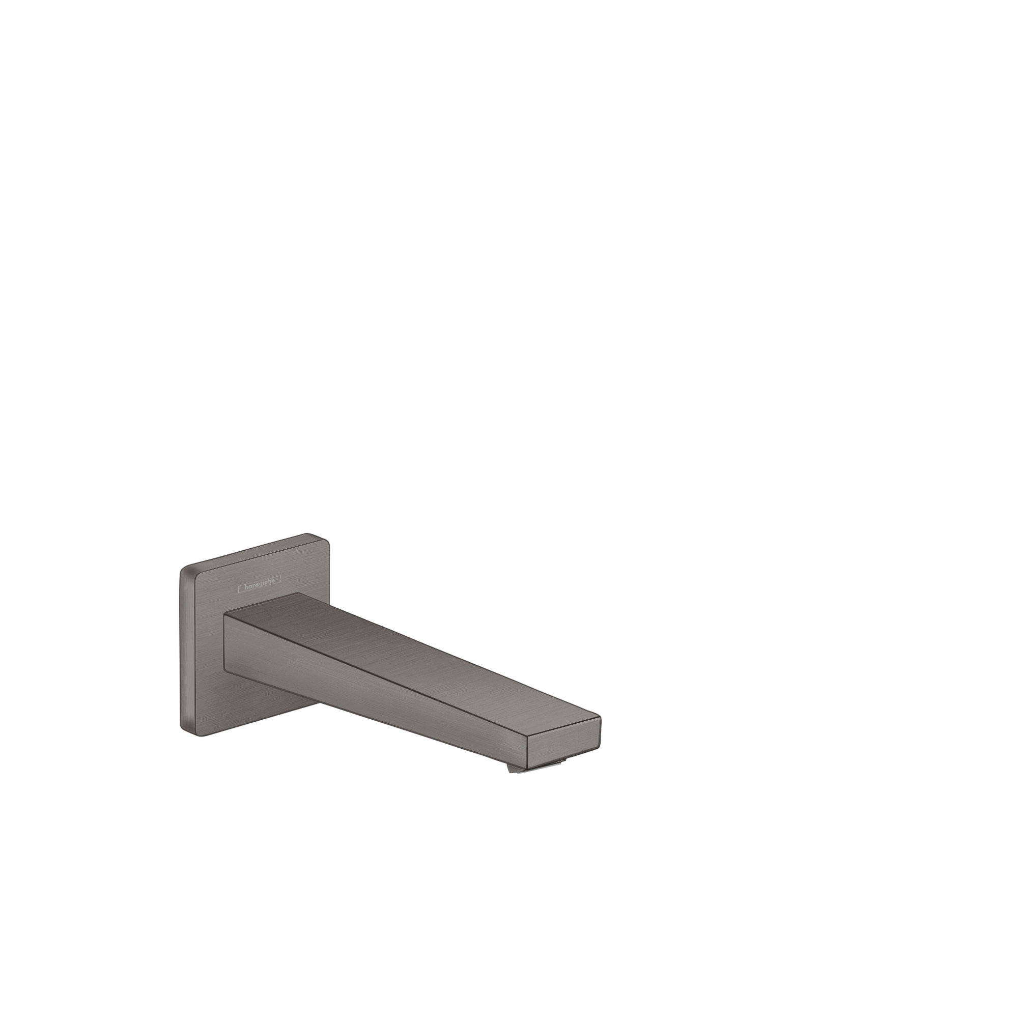 Metropol Wall Mounted Tub Spout, Brushed Black Chrome