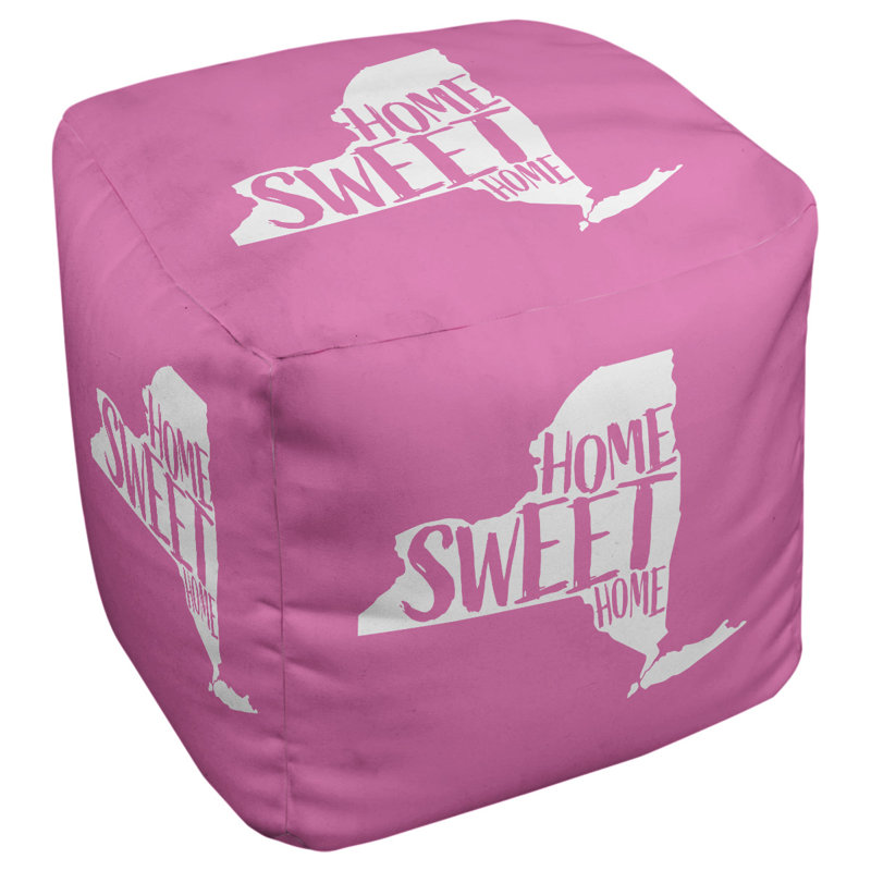 Repose-pieds cube new york home, Rose