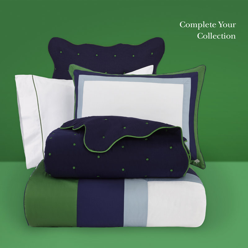 kate spade new york Fall Poppies Twin Comforter Set, 100% Cotton, All Season 2 Piece Reversible Bedding Set, White and Garnet