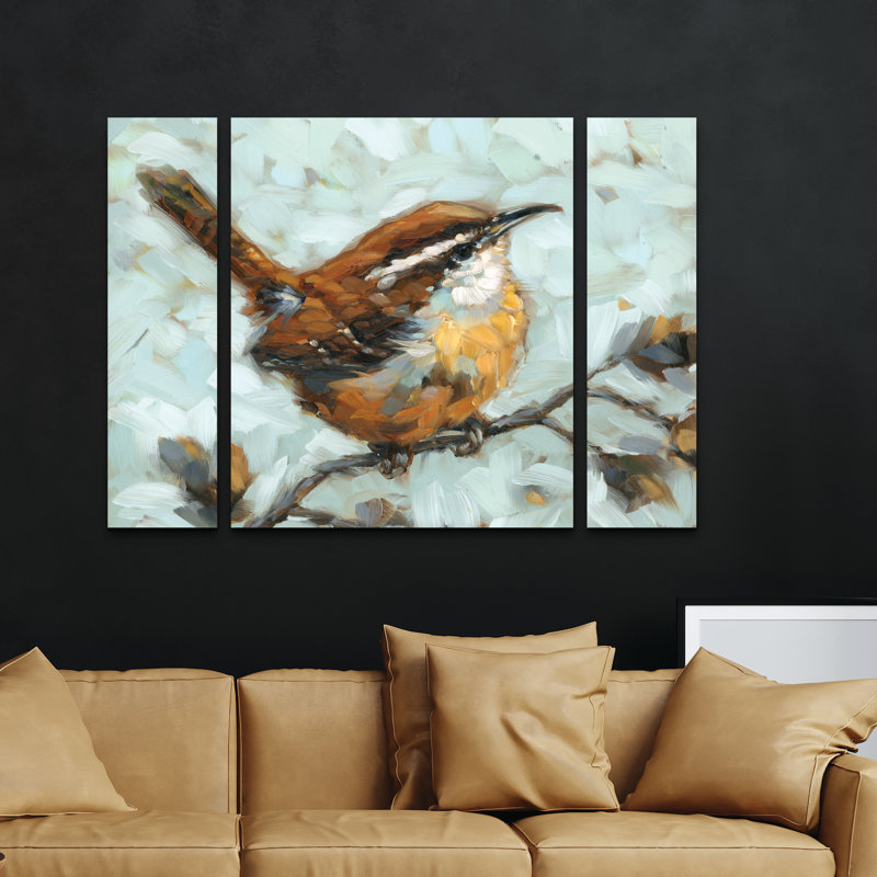 Ensemble de 3 panneaux d'art mural - "Carolina Fall" par Andrea Lavery, pour un salon, une chambre ou un bureau 