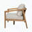 Acacia Wood Outdoor Loveseat with Cushions