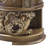 Birdsong 2-Drawer Scroll Carved Nightstand, Brown & Gold Finish