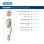 Camelot Handleset with Deadbolt and Accent Door Lever and Rosette-40880777-38969665