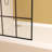 Framed Glass Shower Screen 34" Width X 72"Height With 1/4" 6Mm Silk-Printing Tempered Glass, Matte Black Aluminum And Support Bar, Shower Door