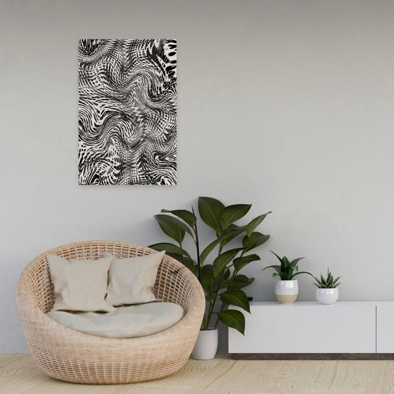 Art contemporain, art abstrait rétro, H 24 po x l 16 po