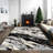 Galaxy Series Abrstract Black/Gray/Ivory/Beige Area Rug-1599336818