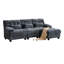Canapé 93 po 3 + 1 places avec repose-pieds - dossier réglable à 4 positions, 350 lb / siège, tissu chenille doux, 3 coussins décoratifs, assemblage facile-167225601