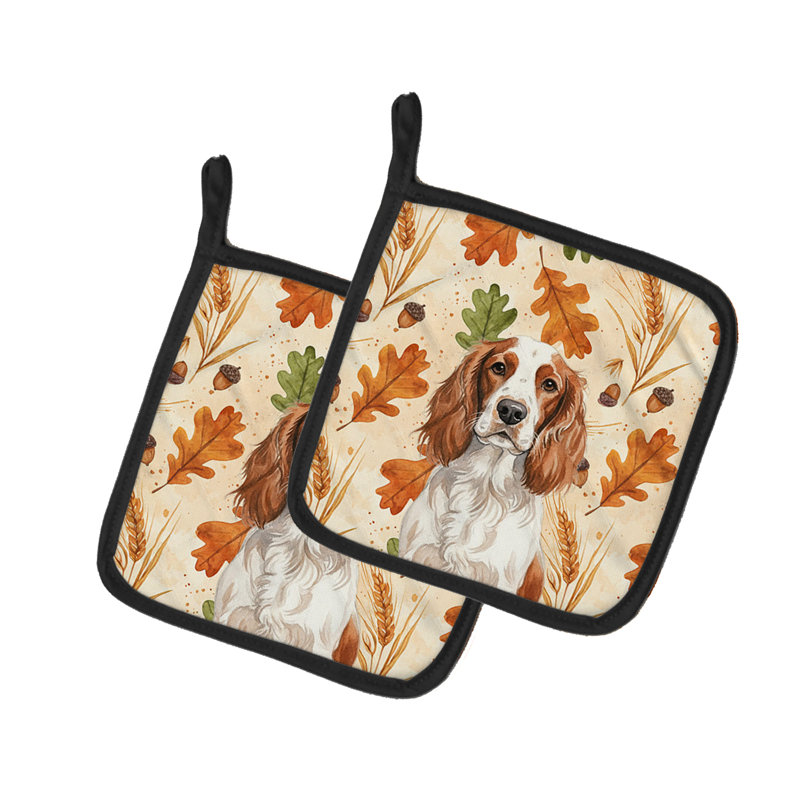 Paire de supports à casseroles Welsh Springer Spaniel Heirloom Fall